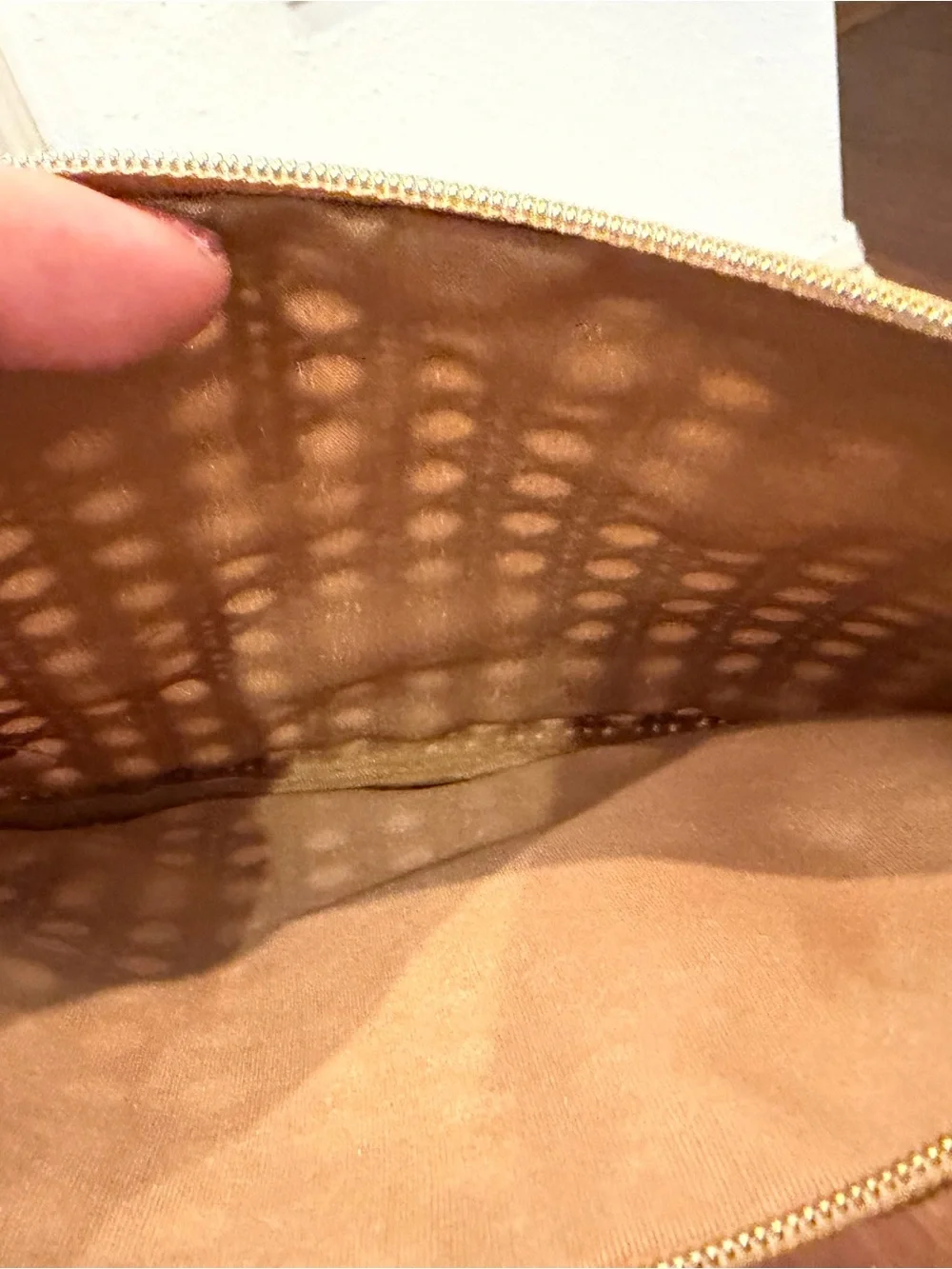 Dior Woven Rattan Pouch in Natural with Gold Logo with Dior Prestige set